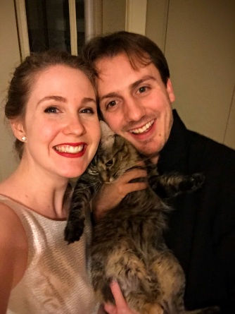 New Year's Family photo with Cannelle looking none too pleased