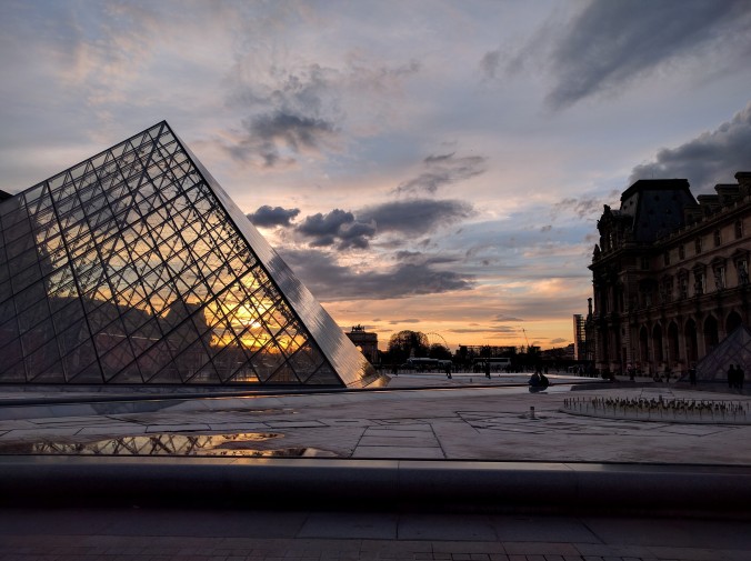 Sunset Paris Louvre